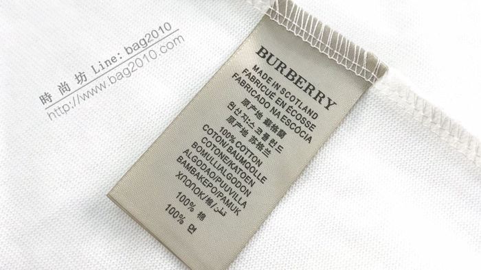 Burberry男裝 巴寶莉新款背後印花LOGO棉質圓領衛衣 男女同款  ydi3425
